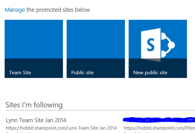 SharePoint sites that are built in