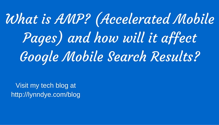 the google amp project and mobile search